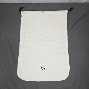 Victoria's Secret VS Logo Drawstring Dust Bag Cream White Cotton 16x12